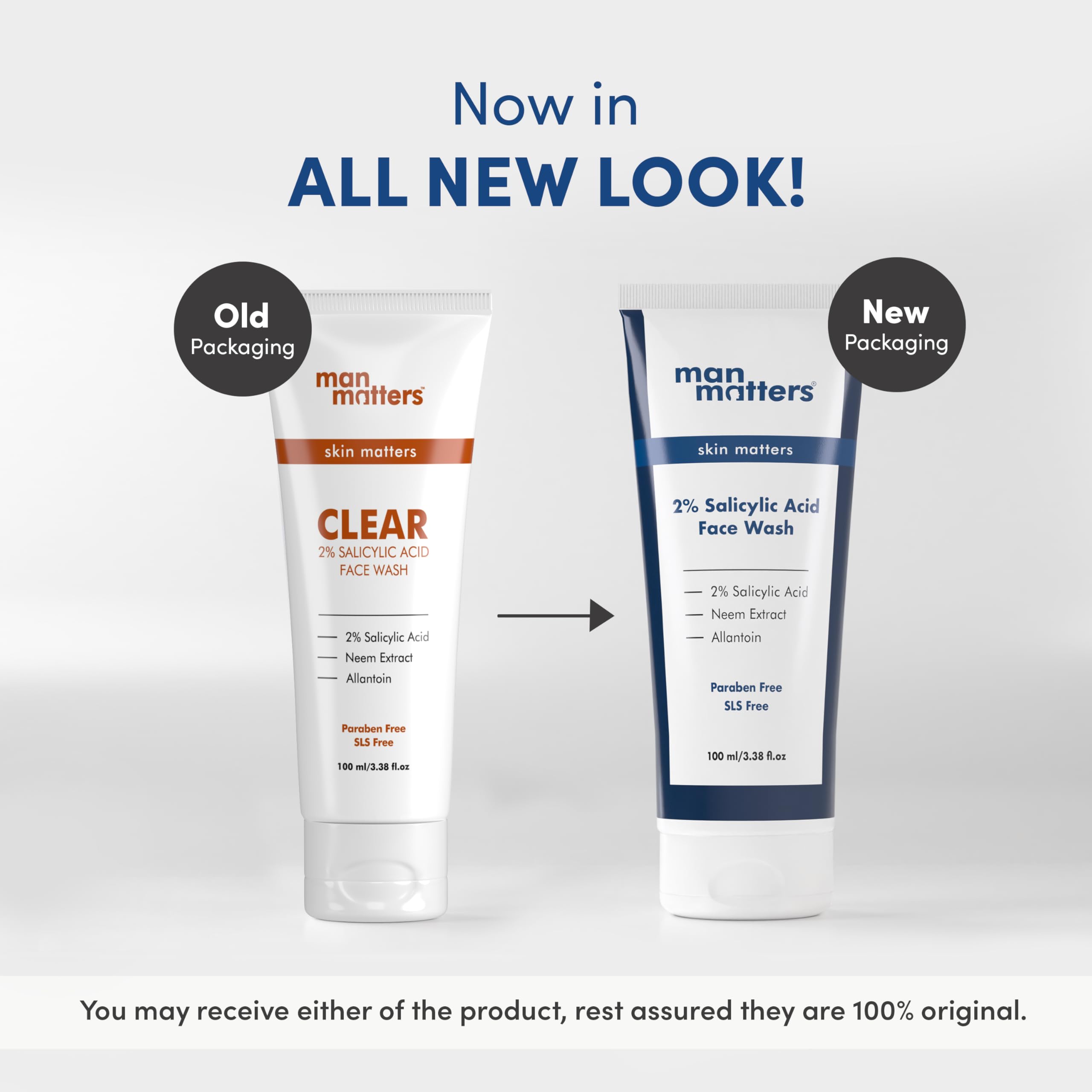 Man Matters Clear 2% Salicylic Acid Face Wash for Men, Paraben & SLS Free | Grocsy