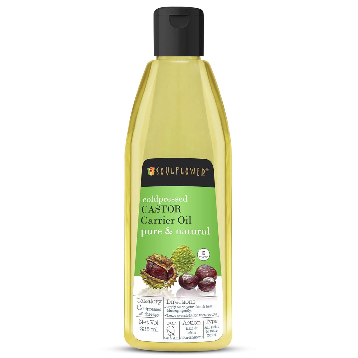 Soulflower Coldpressed Castor Carrier Oil Pure & Natural | Grocsy
