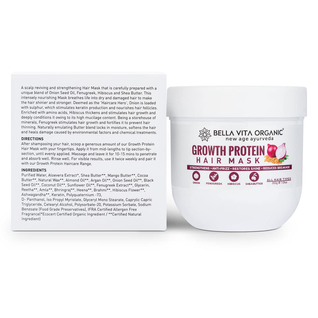 Bella Vita Organic Growth Protein Hair Masque | Grocsy