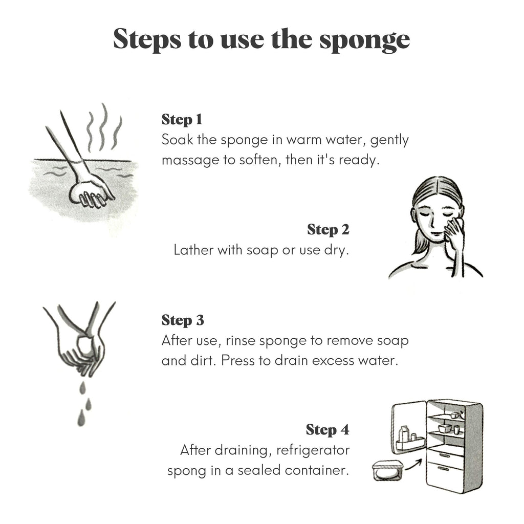 ILEM JAPAN Natural Konjac Body Sponge - Soft White Sponge | Grocsy