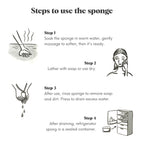 ILEM JAPAN Natural Konjac Body Sponge - Soft White Sponge | Grocsy