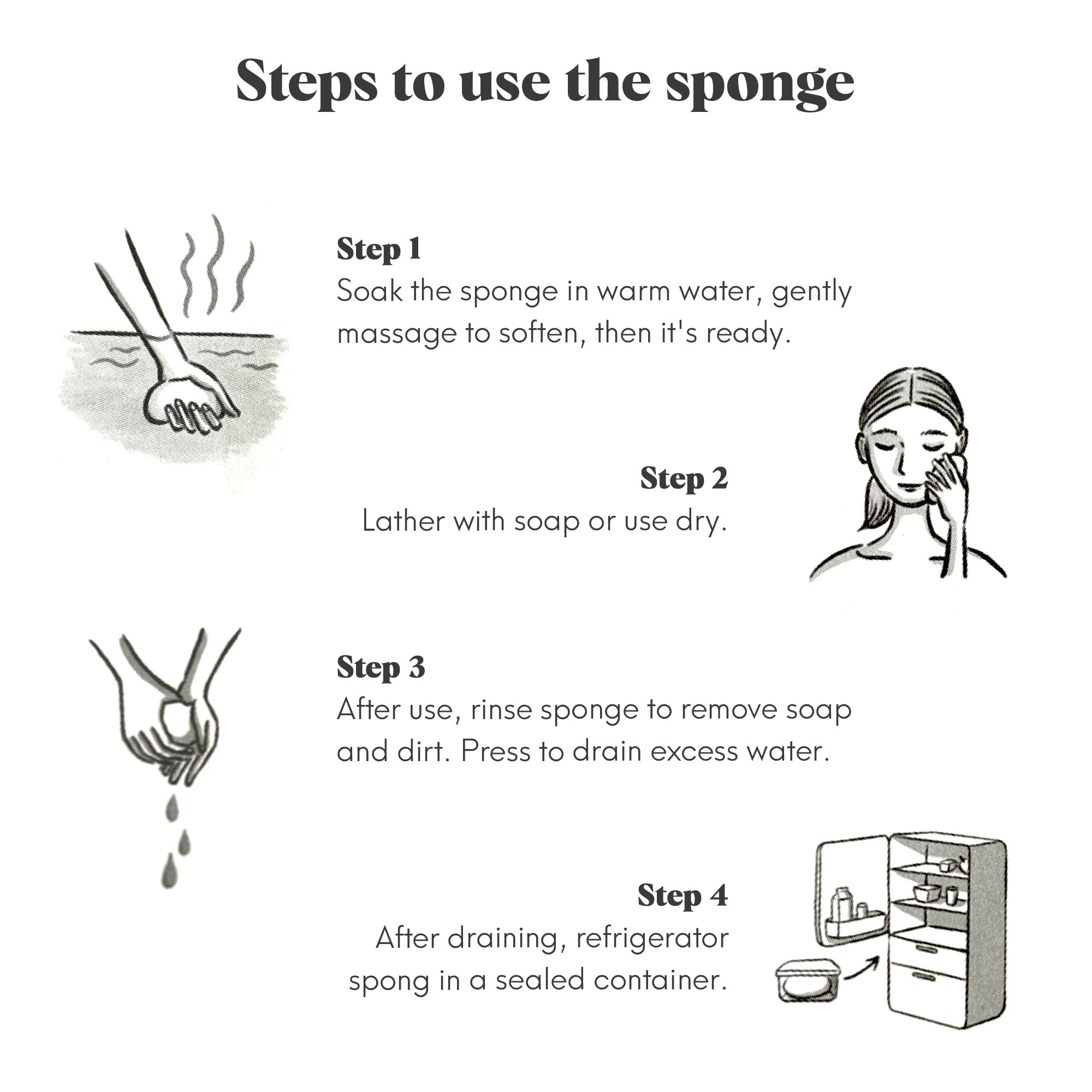 ILEM JAPAN Natural Konjac Body Sponge - Soft White Sponge | Grocsy
