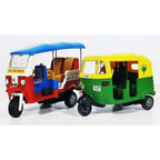 Indian Iconic Tuktuk-CNG Auto Rickshaw Toy (Blue & Green)- Pack Of 2 | Grocsy