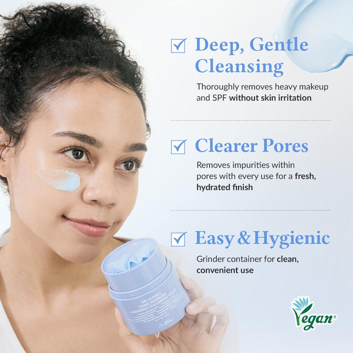 Dr.Althea Pore Refresh Grinding Cleansing Balm: Oil-to-Foam Pore Cleanser for Blackheads | Grocsy