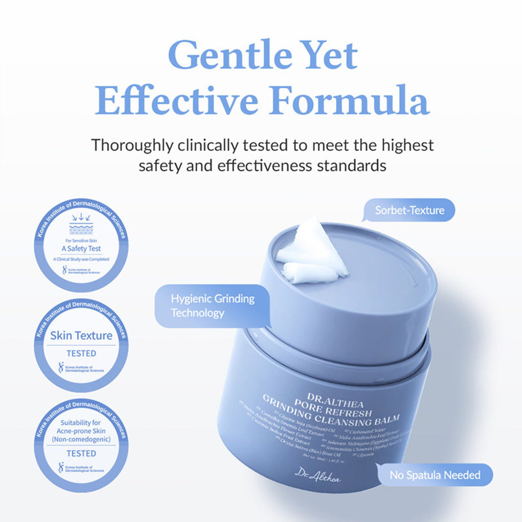 Dr.Althea Pore Refresh Grinding Cleansing Balm: Oil-to-Foam Pore Cleanser for Blackheads | Grocsy
