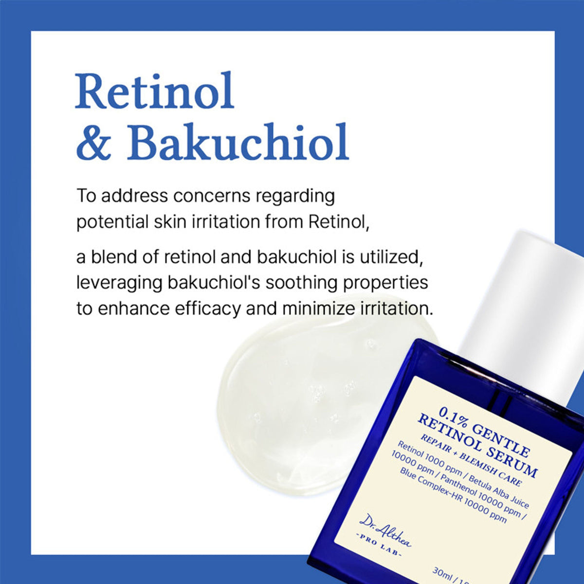 Dr.Althea 0.1 Gentle Retinol Serum: Low-Concentration Anti-Aging Serum for Fine Lines | Grocsy