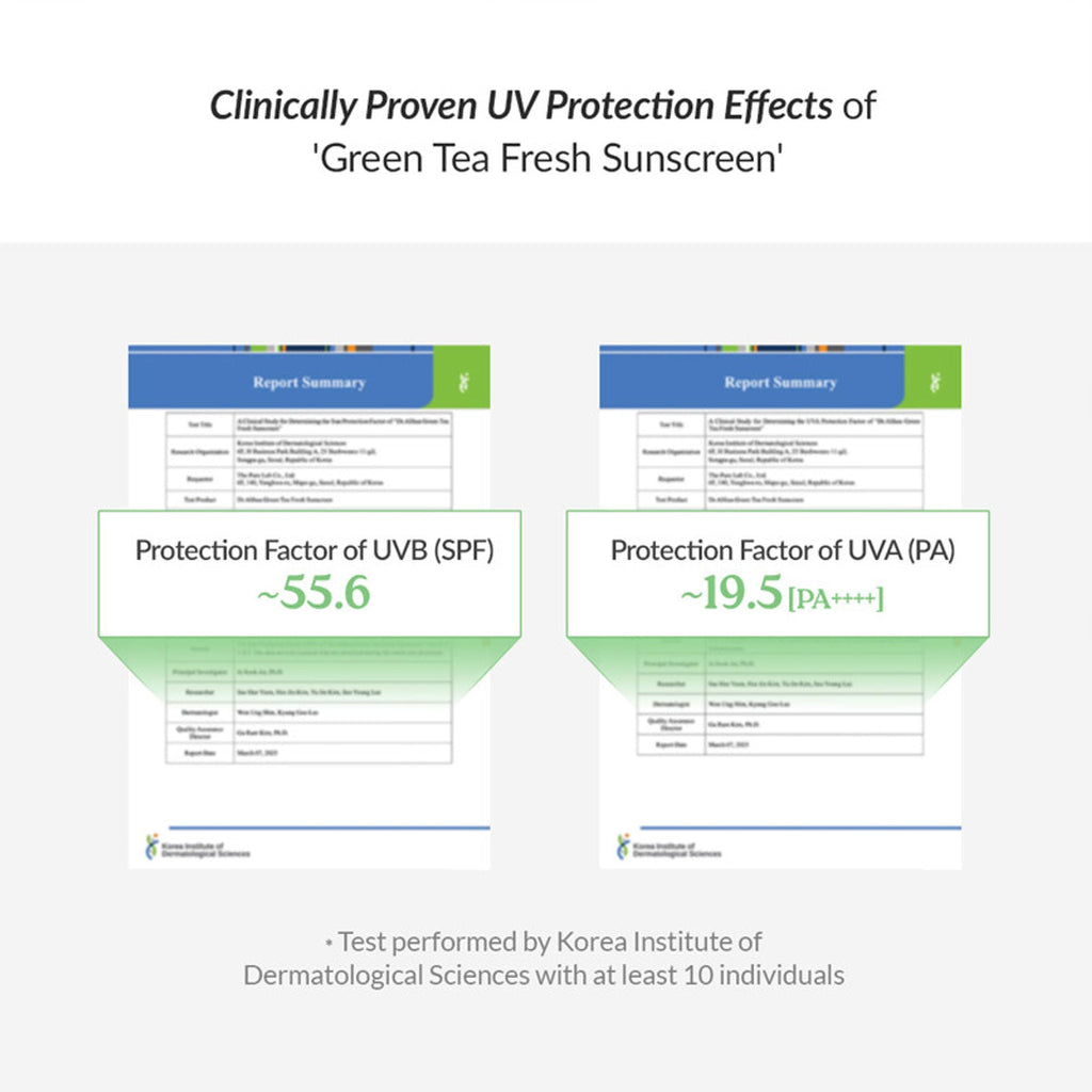 Dr.Althea Green Tea Fresh Sunscreen: Calming & Sebum Control SPF 50+ PA++++ Sun Cream | Grocsy