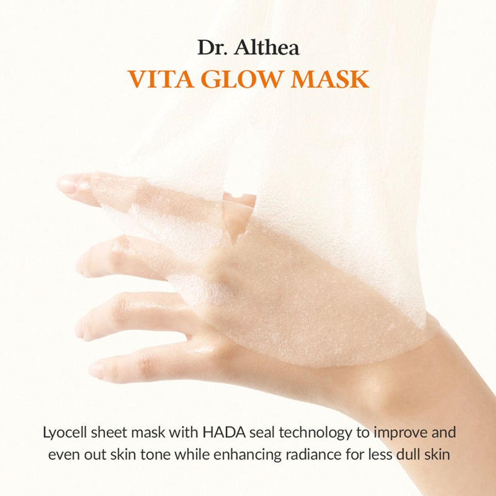 Dr.Althea Vita Glow Mask: Vitamin Complex Brightening Sheet Mask for Dull Skin | Grocsy