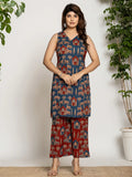 Yufta Cotton Sleeveless Co-Ord Set | Grocsy