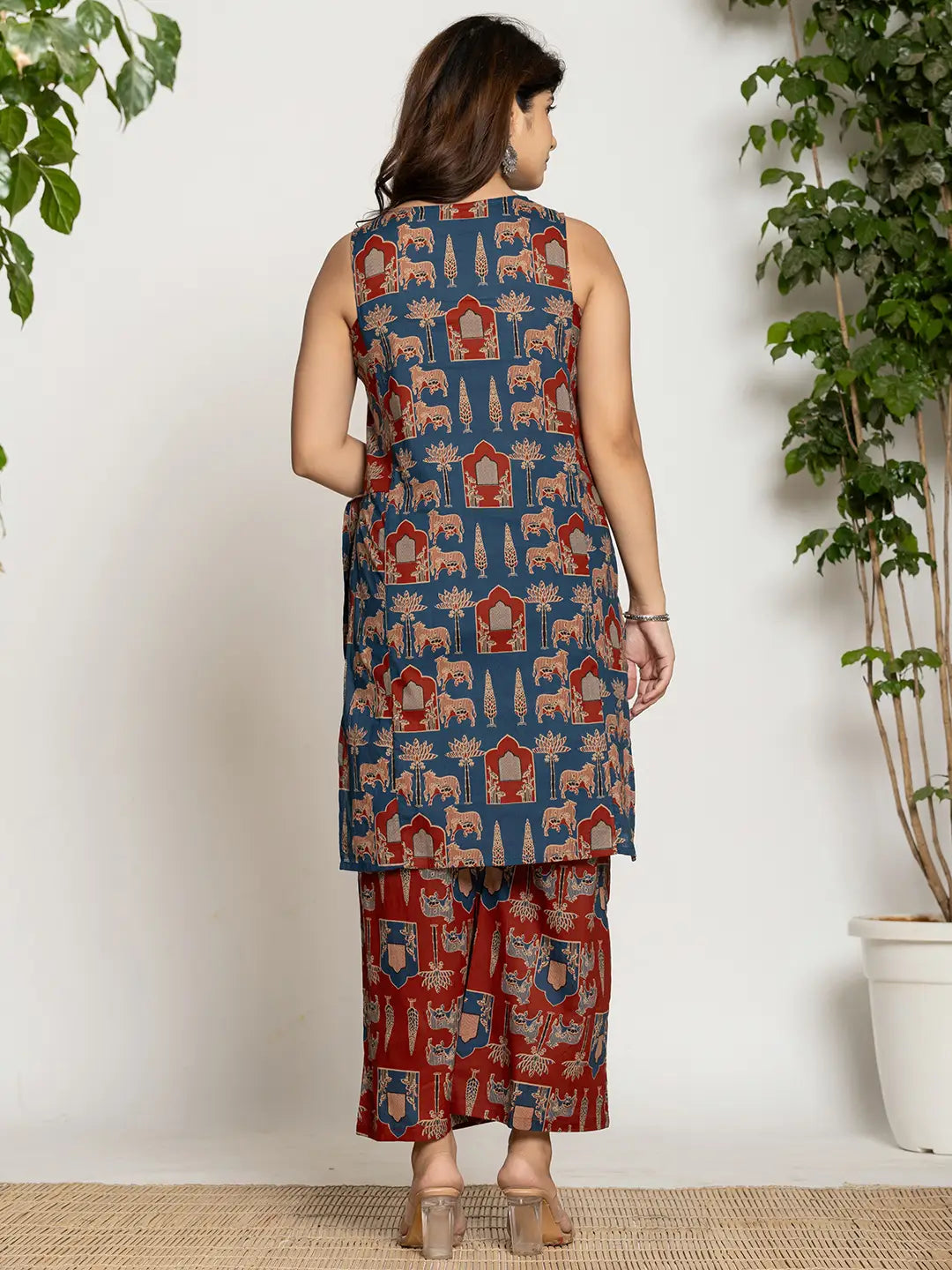 Yufta Cotton Sleeveless Co-Ord Set | Grocsy
