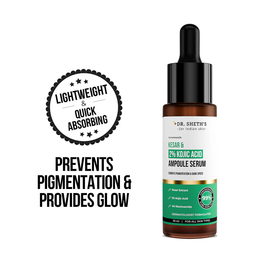 Dr. Sheth's Kesar & Kojic Acid Serum | Grocsy
