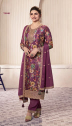 Anaita Purple Chinon Digital Print Sequence Embroidered Salwar Suit | Grocsy