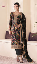 Anaita Black Chinon Digital Print Sequence Embroidered Salwar Suit | Grocsy