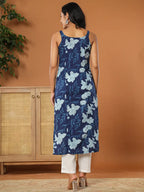 Yufta Cotton Strappy Block Print Kurta Dupatta Set | Grocsy