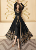 Vegaa Fashion Black Georgette Embroidered Anarkali Suit | Grocsy
