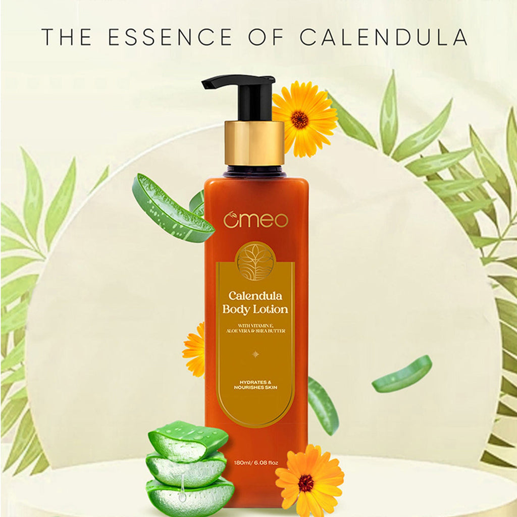Omeo Calendula Body Lotion with Vitamin E, Aloe Vera & Shea Butter | Grocsy