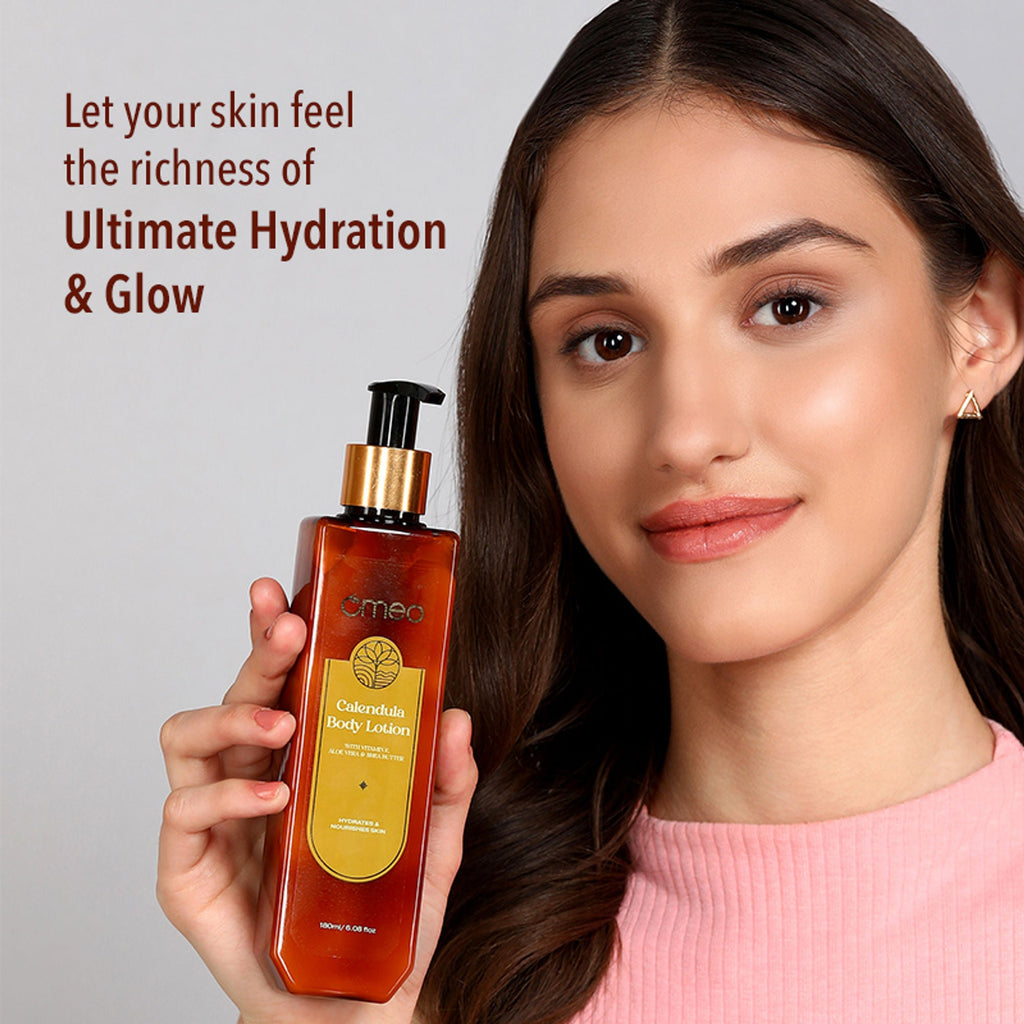Omeo Calendula Body Lotion with Vitamin E, Aloe Vera & Shea Butter | Grocsy