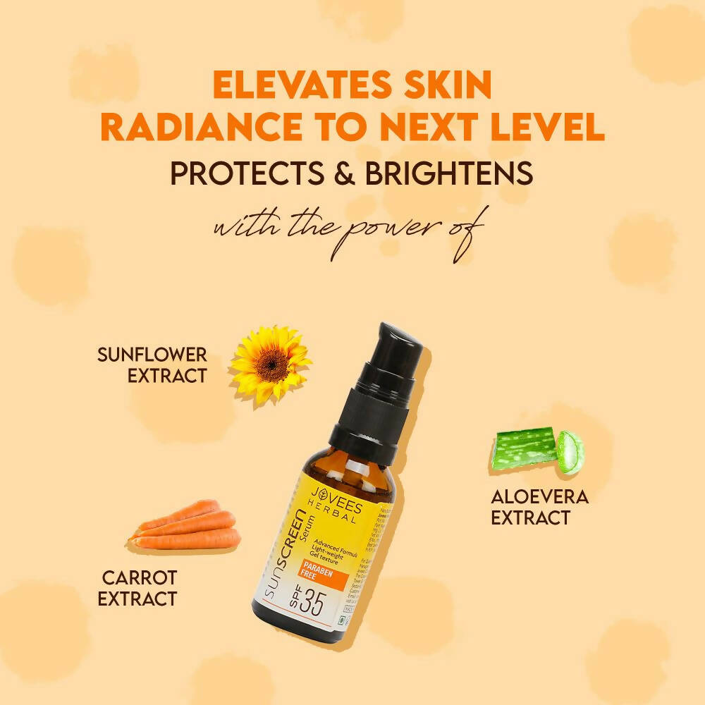 Jovees Sunscreen Face Serum SPF 35 For Oily & Acne Prone Skin | Grocsy