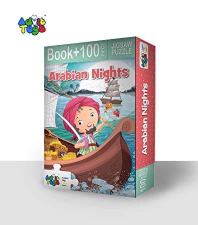 Advit Toys Arabian Nights- Jigsaw Puzzle | Educational Story Puzzle for Kids Learning & Fun (100 Pieces + Educational Fun Fact Book Inside) | Grocsy