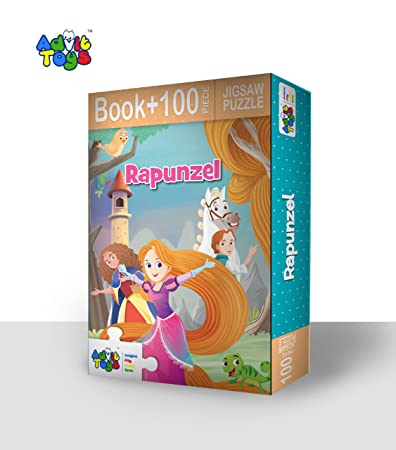 Advit Toys Rapunzel - Jigsaw Puzzle | Story Theme Puzzle for Kids & Toddlers 4+ Years (100 Pieces + Educational Fun Fact Book Inside) | Grocsy
