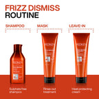 Redken Frizz Dismiss Sulphate Free Shampoo & Hair Mask Combo With Smoothening Complex | Grocsy