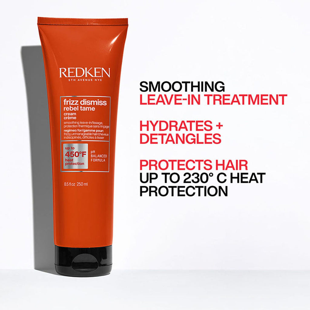 Redken Frizz Dismiss Sulphate Free Shampoo, Hair Mask & Rebel Tame Cream Combo | Grocsy