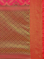 Saree Mall Pink Silk Blend Printed Kanjeevaram Saree | Grocsy