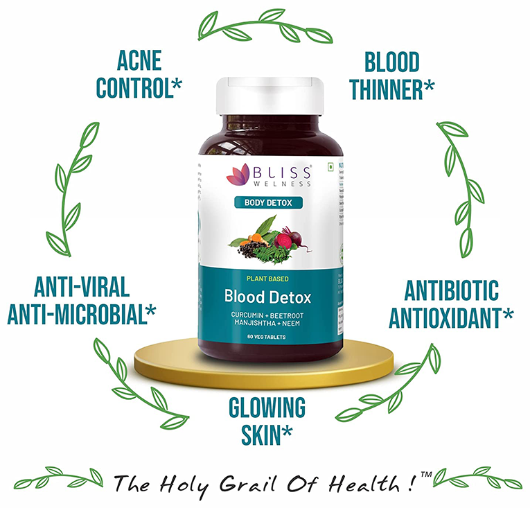 Bliss Welness Blood Detox Veg Tablet | Grocsy