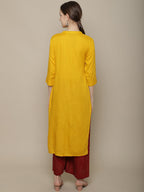 Sangria Women Solid Straight Kurta | Grocsy