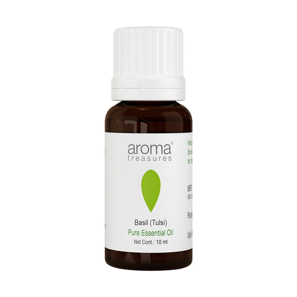 Aroma Treasures Basil (Tulsi) Pure Essential Oil | Grocsy