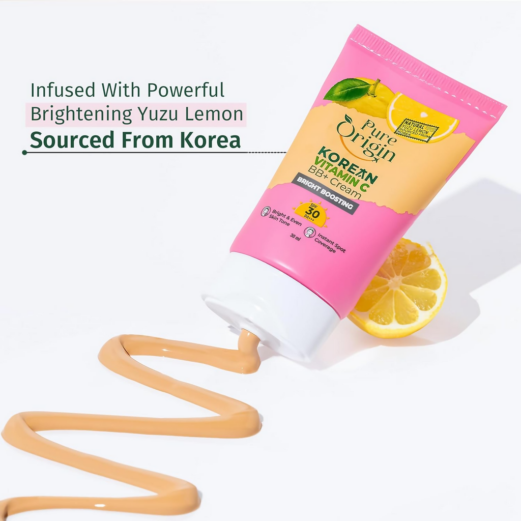 Pure Origin Korean Vitamin C Bright Boosting BB+ Cream Natural Bb Face Cream | Grocsy