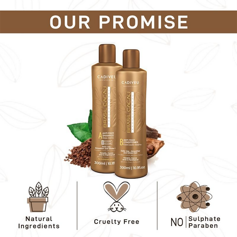 Cadiveu Brasil Cacau Anti Frizz Shampoo & Conditioner Combo | Grocsy
