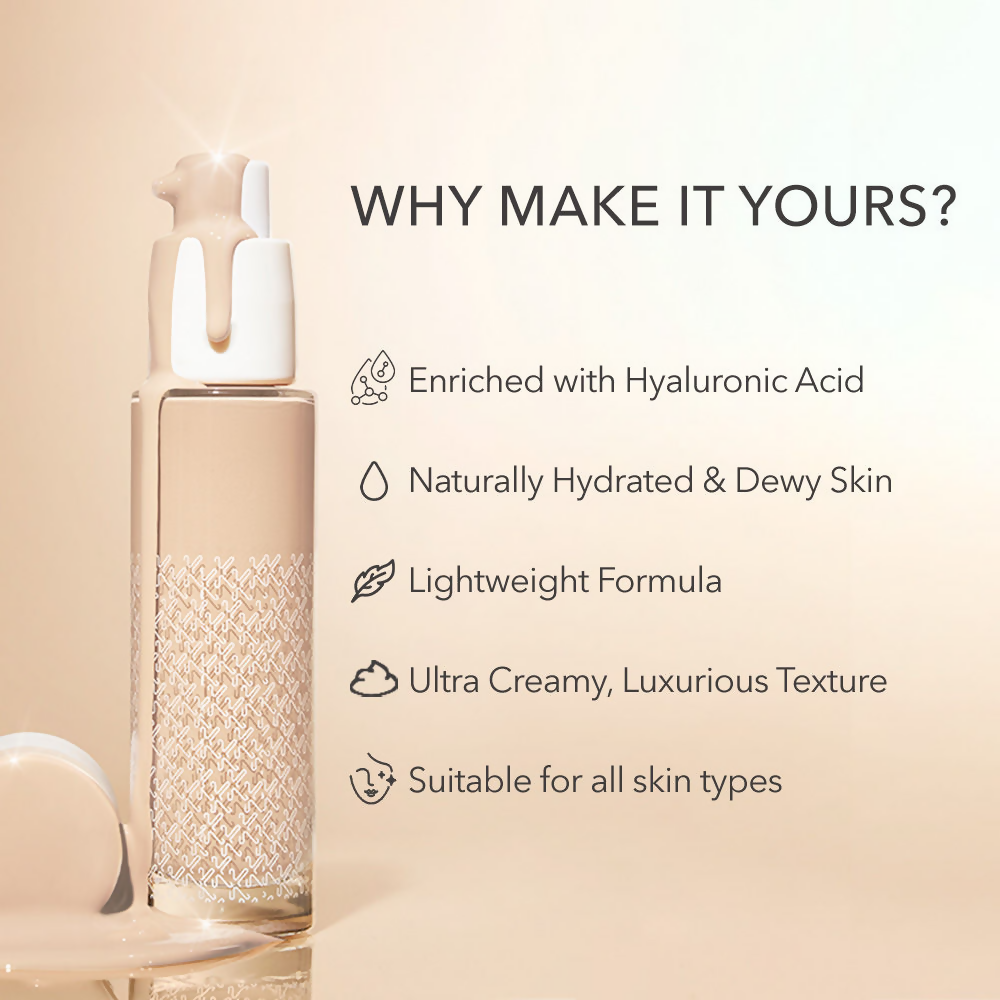 Kay Beauty By Katrina Kaif Hydrating Foundation - 115P Light | Grocsy