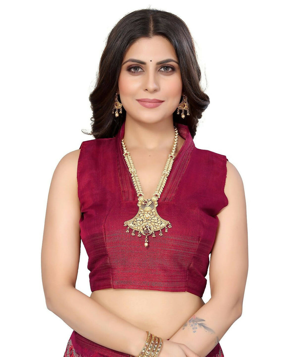 Vamika Cotton Pink Jari Border Bollywood Style Saree (VASU PINK) | Grocsy