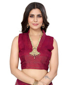 Vamika Cotton Pink Jari Border Bollywood Style Saree (VASU PINK) | Grocsy