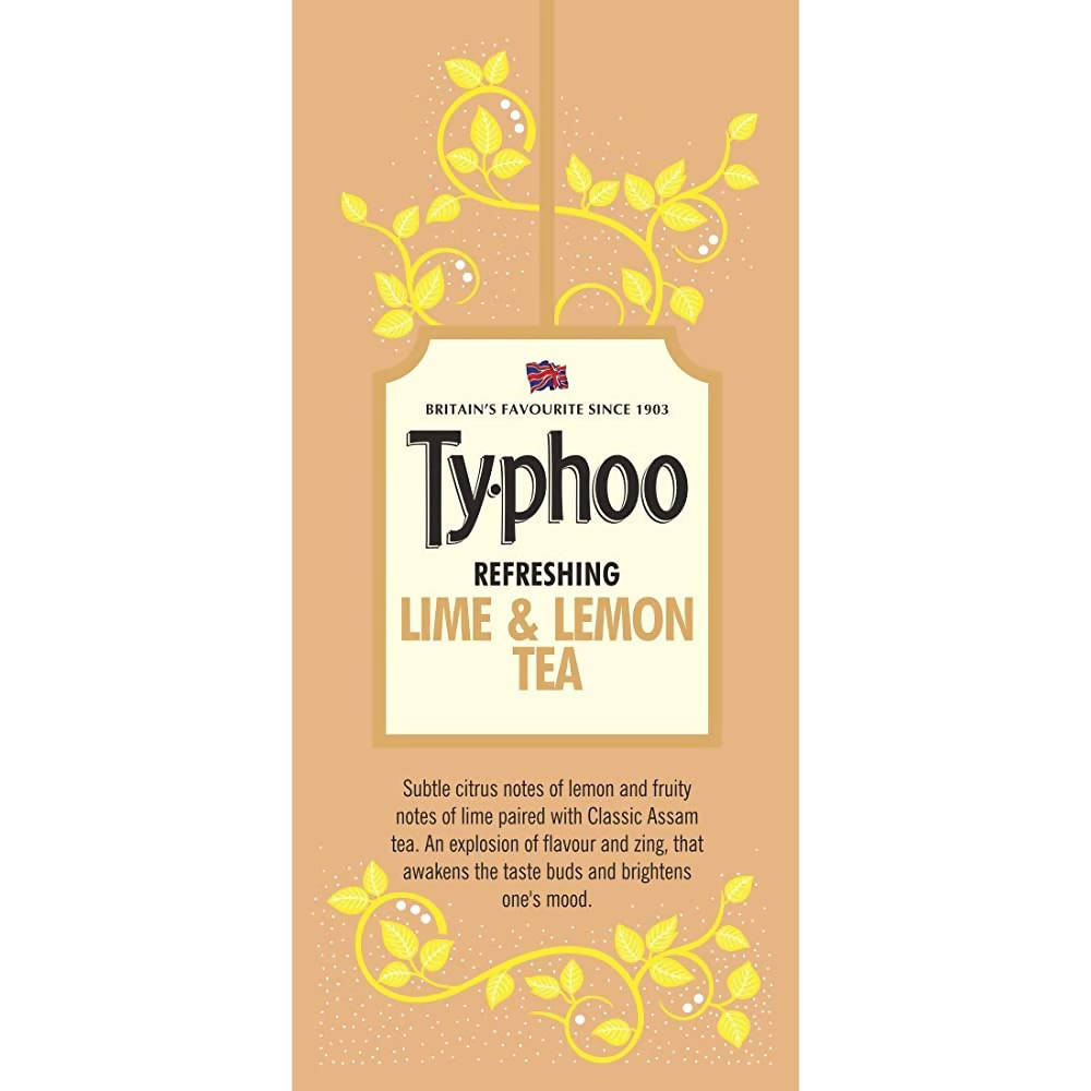 Typhoo Refreshing Lime & Lemon Tea Bags | Grocsy