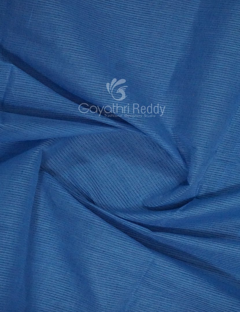 Dual Shades of Blue Pure Mangalgiri Cotton By Gayathri Reddy Designer Studio | Grocsy
