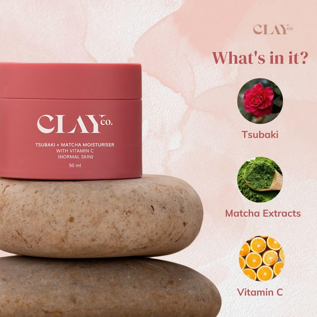 Clayco Tsubaki + Matcha Moisturizer With Vitamin C | Grocsy