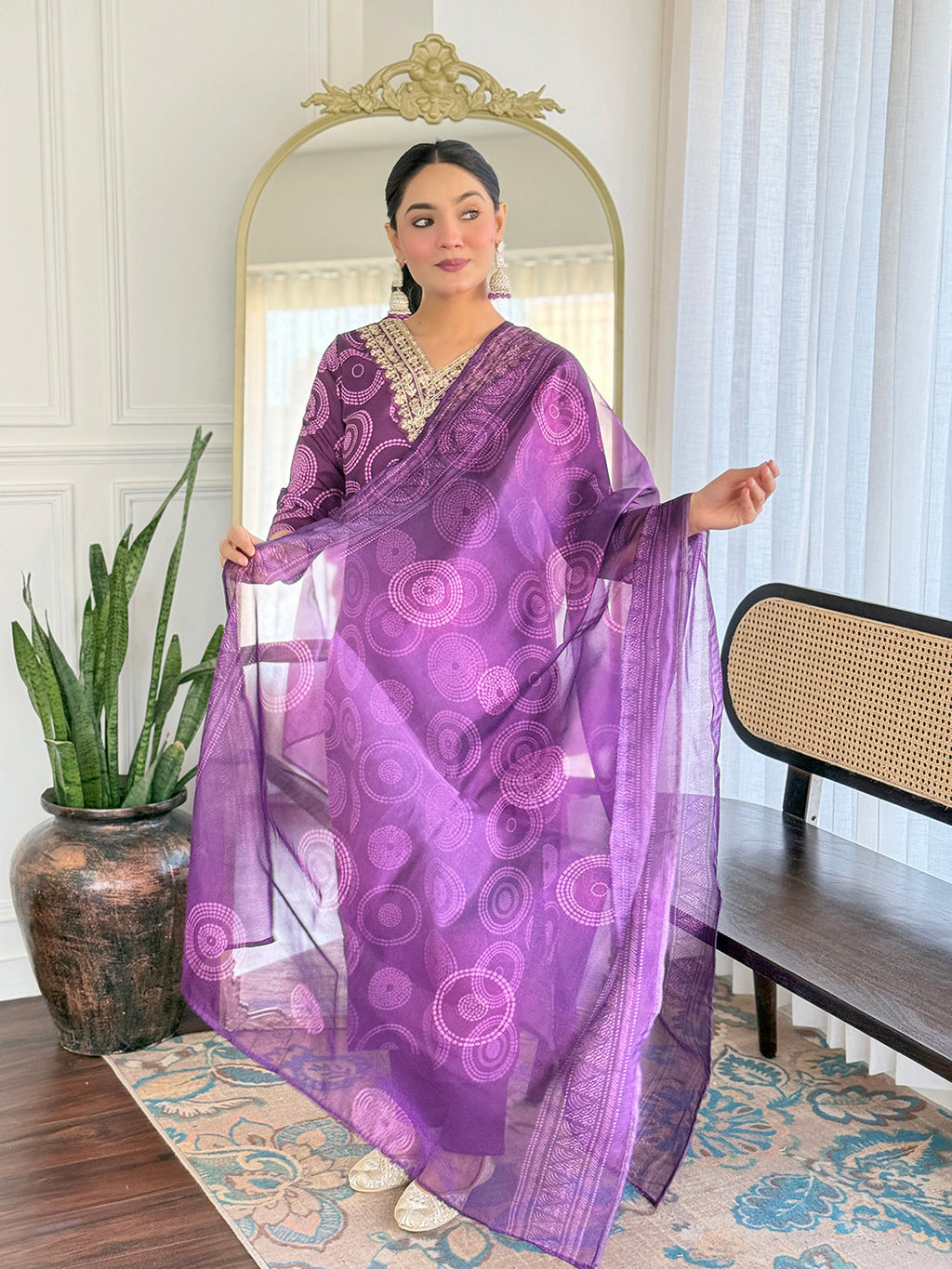 The52 Women's Gorgeous Rayon Embroidery Straight Kurta with Pant And Dupatta Set | Grocsy