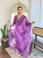 The52 Women's Gorgeous Rayon Embroidery Straight Kurta with Pant And Dupatta Set | Grocsy