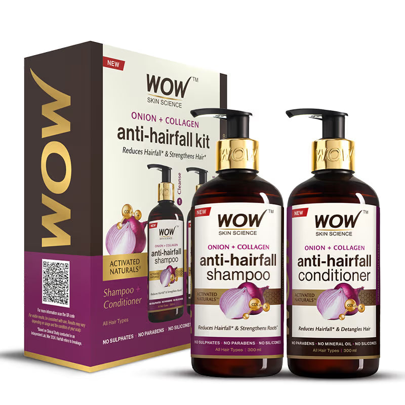 Wow Skin Science Apple Cider Vinegar Shampoo and Hair Conditioner Combo | Grocsy