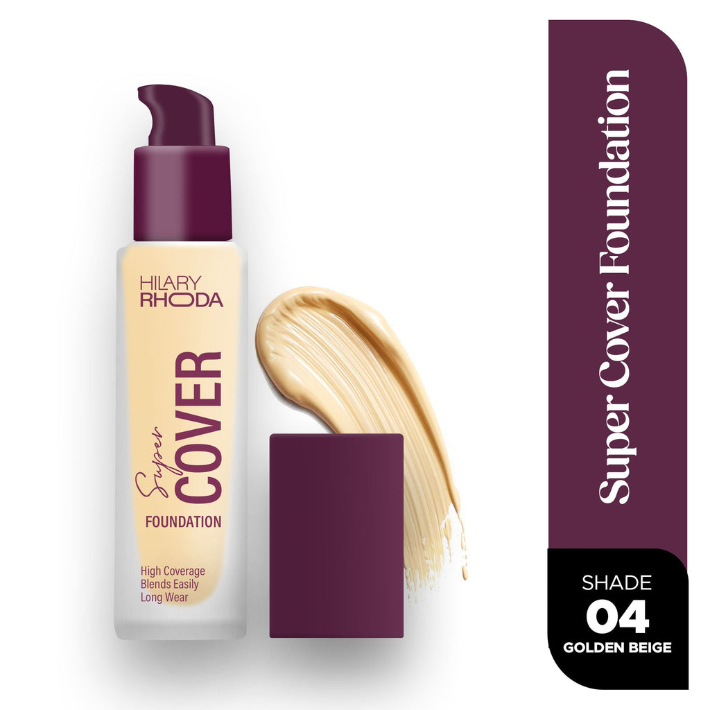 Hilary Rhoda Super Cover Waterproof Foundation - Golden Beige 04 | Grocsy