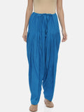 Souchii Turquoise Blue Solid Loose-Fit Patiala | Grocsy