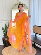The52 Women's Beautiful Rayon Embroidery work Straight Kurta with Pant and Dupatta Set | Grocsy