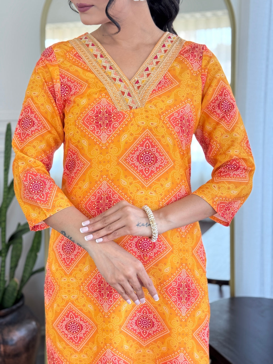 The52 Women's Beautiful Rayon Embroidery work Straight Kurta with Pant and Dupatta Set | Grocsy