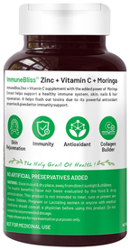 Bliss Welness Immune Health Zinc Vitamin C + Moringa Veg Tablet | Grocsy