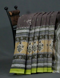 Shades of Grey With Block Print Munga Cotton Saree By Gayathri Reddy Designer Studio | Grocsy