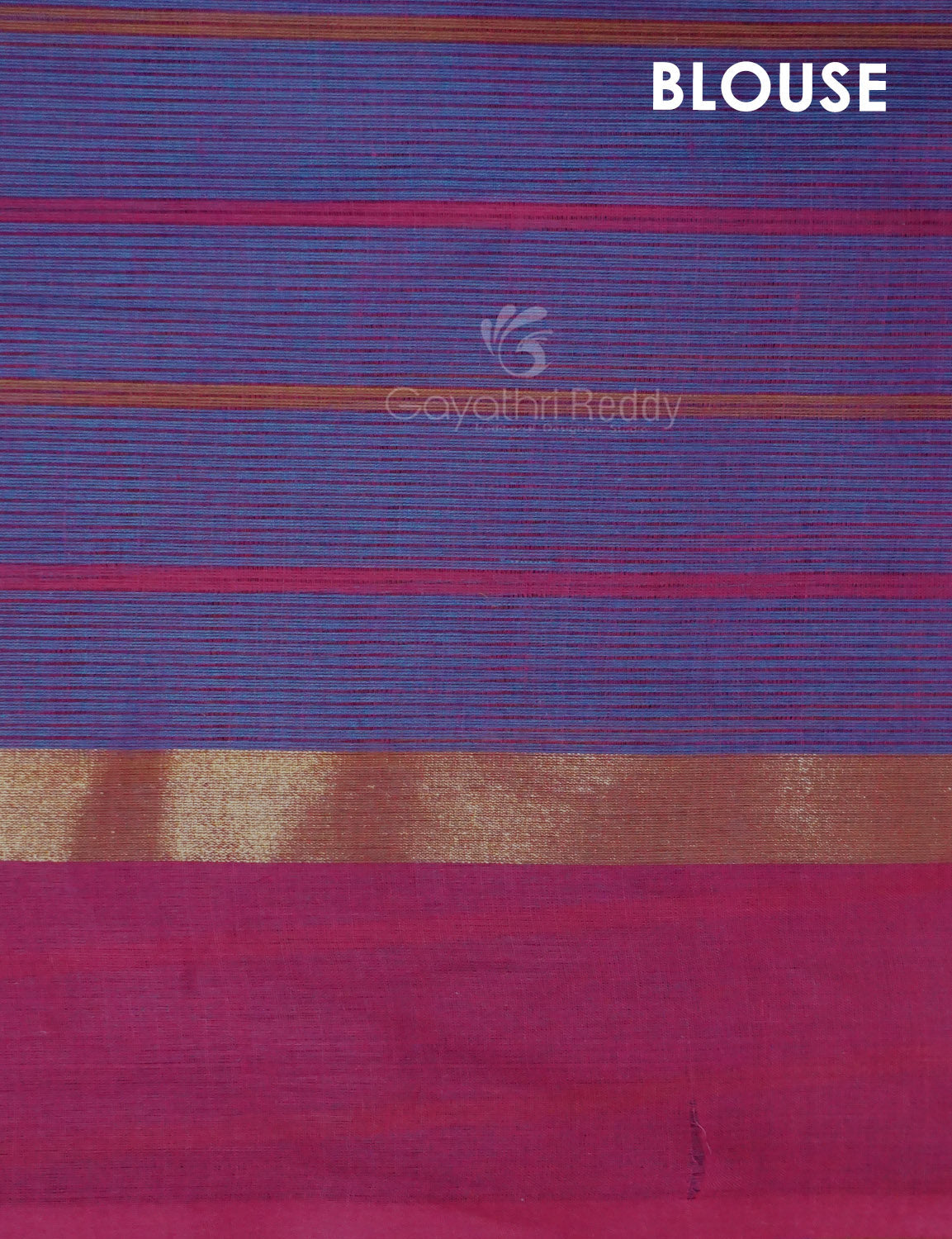 Dual Shade of Sky Blue And Purple Pure Mangalgiri Cotton By Gayathri Reddy Designer Studio | Grocsy