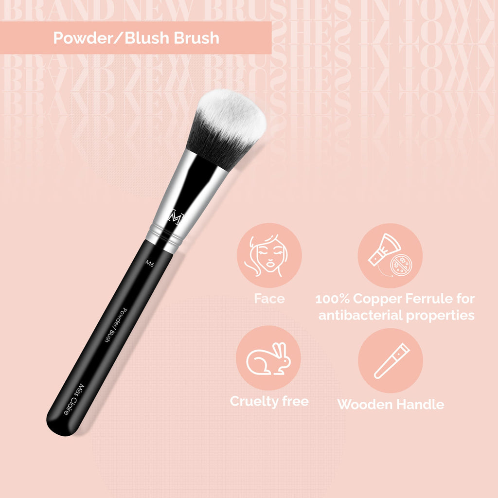 Miss Claire M6 - Powder/Blush Brush - Chrome | Grocsy