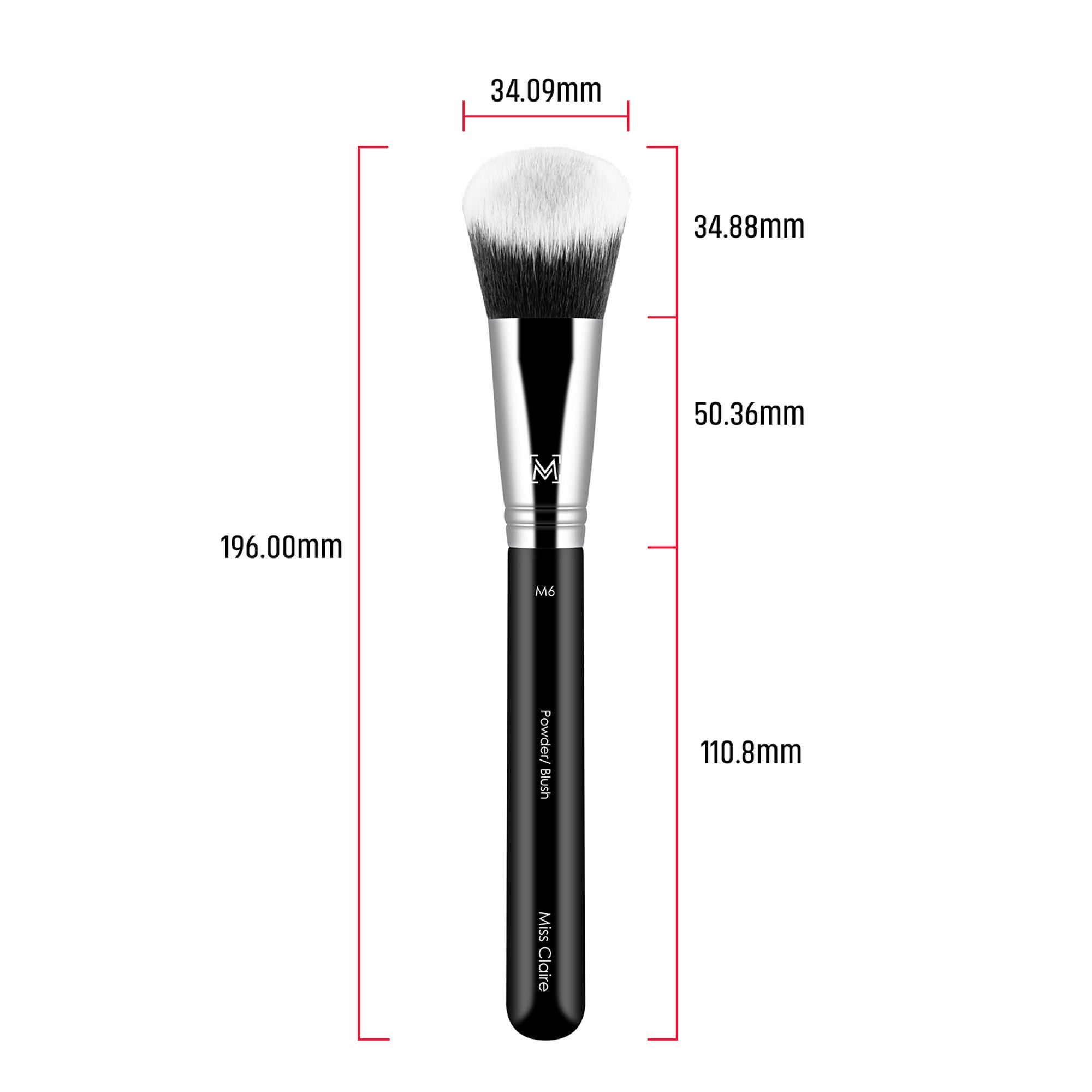 Miss Claire M6 - Powder/Blush Brush - Chrome | Grocsy